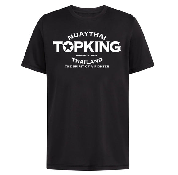 T-Shirt TOP KING preta. 100 % algodão. Para os amantes dos desportos de combate.